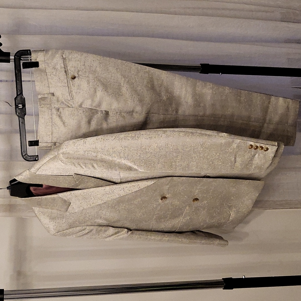 ASOS Cream Jacquard Suit